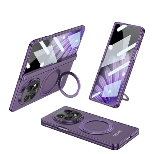 Magnetische Schutzhülle, kompatibel mit Oppo Find N5 2025, ultradünn, luxuriös, beschichtet, stoßfest, Ganzkörper-Schutzhülle, mit integriertem Displayschutz und drehbarem Ständer, Violett Magnetische Schutzhülle, kompatibel mit Oppo Find N5 2025, ultradünn, luxuriös, beschichtet, stoßfest, Ganzkörper-Schutzhülle, mit integriertem Displayschutz und drehbarem Ständer, Violett von MUDASANQI