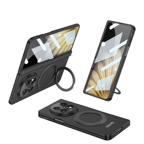 Magnetische Schutzhülle, kompatibel mit Oppo Find N5 2025, ultradünn, luxuriös, beschichtet, stoßfest, Ganzkörper-Schutzhülle mit integriertem Displayschutz und drehbarem Ständer, Schwarz Magnetische Schutzhülle, kompatibel mit Oppo Find N5 2025, ultradünn, luxuriös, beschichtet, stoßfest, Ganzkörper-Schutzhülle mit integriertem Displayschutz und drehbarem Ständer, Schwarz von MUDASANQI