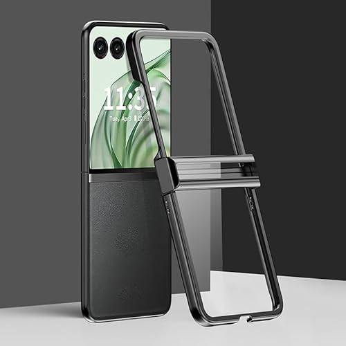 Schutzhülle kompatibel mit Motorola Moto Razr 50 Ultra, transparent, Scharnierschutz [vergilbungsbeständig] Anti-Fall, stoßdämpfend, kratzfest, schlanke, harte PC-Schutzhülle für Razr 50 Ultra von MUDASANQI