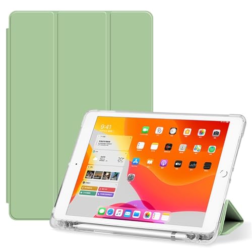 Smart Case Kompatibel mit Huawei MatePad 11 (2021) Hülle mit Auto Wake/Sleep, TPU Slim Cover mit Stifthalter, stoßfeste Abdeckung mit transparenter Rückseite (Matcha Green) von MUDASANQI