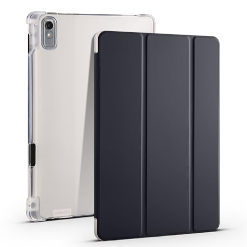 Smart Case Kompatibel mit Lenovo Tab P11 Gen 2 29,2 cm (11,5 Zoll) 2023 Hülle mit automatischer Wake/Sleep, TPU Slim Cover mit Stifthalter, stoßfeste Abdeckung mit transparenter Rückschale (schwarz) von MUDASANQI