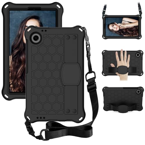 Strapazierfähige Schutzhülle, kompatibel mit Blackview Tab 60 22,1 cm (8,7 Zoll) (2023) Tablet-Hülle, kompatibel mit Kindern, langlebig, leicht, EVA, stoßfest, mit Griff, Ständer, Wabenstruktur, von MUDASANQI