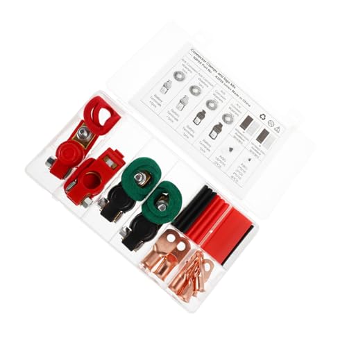 MUELODSIC 1 Setzen Sie Auto Batterieklemme Klemmen Messingbatterieanschlüsse Batterieklemme Clips Sicherheitsbatterie -anschlussschutz Ersatz von MUELODSIC