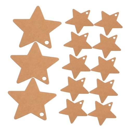 MUELODSIC 100 Stück handgefertigter Anhänger Stern-Pinnwand-Ausschnitte Tags für Geschenktüten glitzernde geschenkanhänger Sternenkarton patriotische Sternausschnitte Acryl-Tags Papier von MUELODSIC