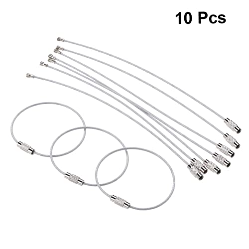 MUELODSIC 10Stücke Schlüsselanhänger Loop Robuste Drahtschlaufen für Taschenlampen Zangen Tragbar Silberfarben MUELODSIC 10Stücke Schlüsselanhänger Loop Robuste Drahtschlaufen für Taschenlampen Zangen Tragbar Silberfarben von MUELODSIC