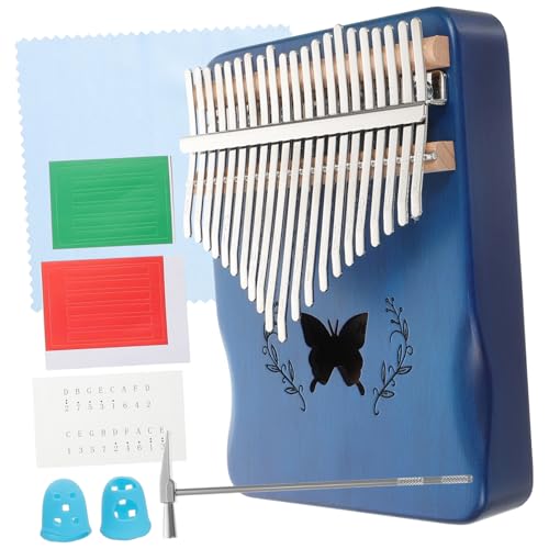 MUELODSIC 1Satz Kalimba Tasten Daumenklavier für Erwachsene Musikinstrument Blau mit Hochwertigem und Ergonomischem Design für Anfänger von MUELODSIC