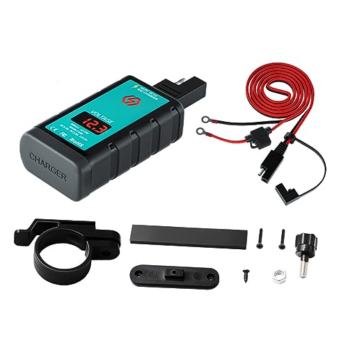MUELODSIC 1Satz SAE Ladeadapter mit USB Anschlüssen Tragbarer Schnellladegerät für Fahrzeuge für Überlastschutz Kabel Spannungsanzeige MUELODSIC 1Satz SAE Ladeadapter mit USB Anschlüssen Tragbarer Schnellladegerät für Fahrzeuge für Überlastschutz Kabel Spannungsanzeige von MUELODSIC
