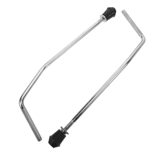 MUELODSIC 2 Stück Schlagzeug Trommelstützständer-Halterung Percussion-Zubehörbein Instrumententeile Halterung für Bassdrum Teile für Schlaginstrumente Tom-Beinbasis Aluminiumlegierung Silber von MUELODSIC