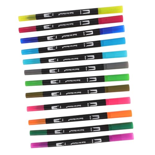 MUELODSIC 24 Stück Aquarellpinsel-set Aquarell-pinselmarker Bastelstift Mit Zwei Spitzen Planermarker Pinselstifte Mit Zwei Spitzen Malbuchmarker Aquarell-mischstift Schwarz Pp-kunststoff MUELODSIC 24 Stück Aquarellpinsel-set Aquarell-pinselmarker Bastelstift Mit Zwei Spitzen Planermarker Pinselstifte Mit Zwei Spitzen Malbuchmarker Aquarell-mischstift Schwarz Pp-kunststoff von MUELODSIC