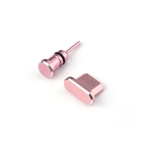 MUELODSIC 2Stücke Kopfhörer Micro USB Staubstopfen für Smartphones Kompatibel mit Edge Plus Honor Roségold Praktischer von MUELODSIC