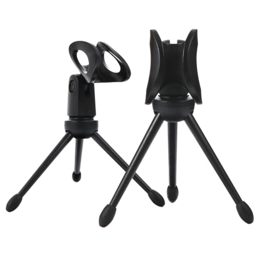 MUELODSIC 2Stücke Mikrofonständer Stabiler Standfuß Kompatibel mit Verschiedenen Mikrofonen für Home Bühnenaufführungen und Gaming Setups von MUELODSIC