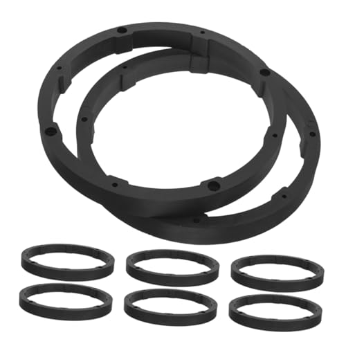 MUELODSIC 8 Stück Car-Audio-Lautsprecherpad Lautsprecher Auto Lautsprecher vorn der Ersatz Soild Pad Subwoofer Mittelklasse Ersatz Lautsprecher Ersatzteil 6,5 Lautsprecher metra PVC Schwarz von MUELODSIC
