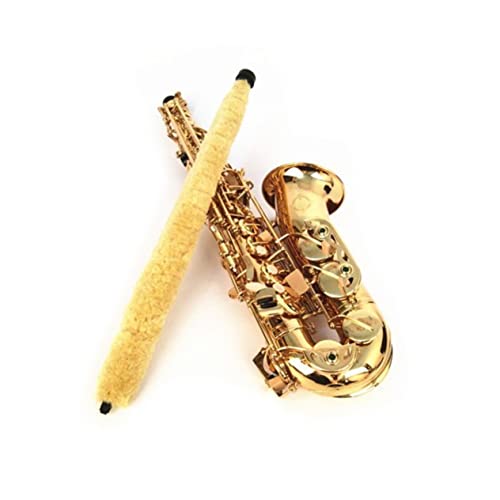 MUELODSIC Altsax Reinigungsbürste für Holzbläser Langlebige Pinsel für Klarinetten und Saxophone zum Sauberhalten ohne Rückstände Farblich Gelb für Optimale Pflege von MUELODSIC