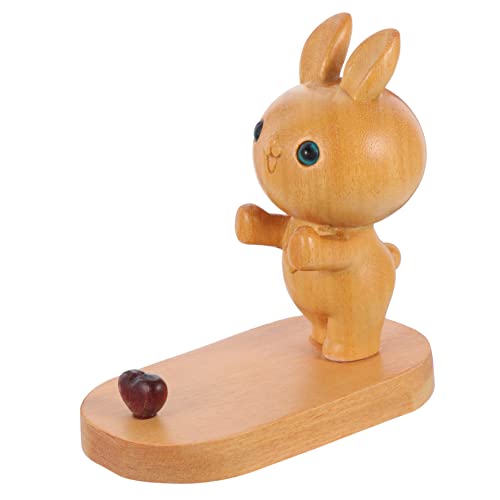 MUELODSIC Holz Kaninchen Handyhalter Stabiler Mobiltelefonständer für Schreibtisch Niedliches Design Laden Dekorieren MUELODSIC Holz Kaninchen Handyhalter Stabiler Mobiltelefonständer für Schreibtisch Niedliches Design Laden Dekorieren von MUELODSIC
