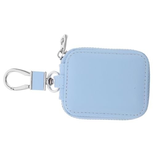 MUELODSIC Kopfhörer Fall Kopfhörer-Keychian Brieftasche Frauen Armband Etui für Ohrhörer Organizer für Kopfhörer-Aufbewahrungstasche Auto-Fob-Halter Kopfhörerschale Kunstleder Himmelblau von MUELODSIC