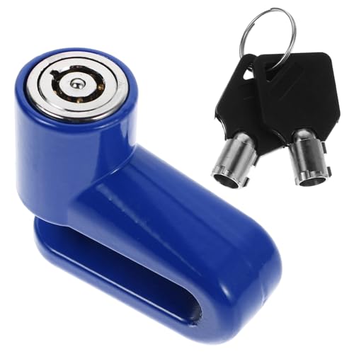 MUELODSIC Mini-Anti-Diebstahl-Scheibenbremsschloss Motorradschlösser als Diebstahlschutz Motorrad Rotorschloss Discs Elektrisches Motorradschloss Alarm E-Bike-Zubehör Plastik Himmelblau von MUELODSIC