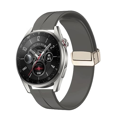 MUENShop 20mm Uhrenarmband Silikon Magnetisch Kompatibel mit Omega x Swatch MoonSwatch Samsung Galaxy Watch 5 41mm/,Huawei Watch GT 2/3 42mm von MUENShop