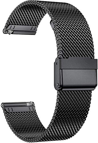 MUENShop 22mm Edelstahl Armband Kompatibel mit Huawei Watch GT 4 46mm Samsung Galaxy Watch 3 45mm Gear S3 Classic/Frontier Armbänder Metall Uhrenarmband von MUENShop
