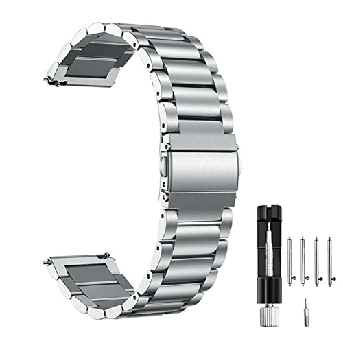 MUENShop 22mm Edelstahl Armband Kompatibel mit Samsung Galaxy Watch 3 45mm Gear S3 Classic/Frontier Armbänder Huawei Watch GT 3/4 46mm Metall Uhrenarmband MUENShop 22mm Edelstahl Armband Kompatibel mit Samsung Galaxy Watch 3 45mm Gear S3 Classic/Frontier Armbänder Huawei Watch GT 3/4 46mm Metall Uhrenarmband von MUENShop