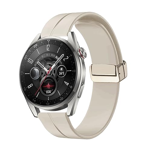 MUENShop 22mm Uhrenarmband Silikon Magnetisch Kompatibel für Samsung Galaxy watch 3 45mm HUAWEI Watch GT 2/3/4 46mm Garmin Vivoactive 4 Watch Sport Band von MUENShop