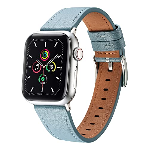 MUENShop Schafsfell Armband Kompatibel mit Apple Watch 49mm 45mm 44mm 42mm Premium Echte Leder Ersatzarmband Kompatibel mit Apple Watch Ultra/Ultra 2 Series 9 8 7 (45mm) SE 6 5 4 (44mm) 3 2 1(42mm) von MUENShop