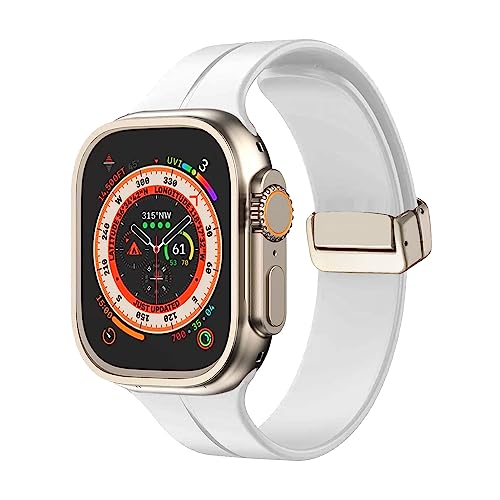 MUENShop Silikon Armband Kompatibel mit Apple Watch 40mm 41mm 38mm Magnetische Schnalle Sport Armbänder Männer Frauen Ersatzband für iWatch Serie 8 7 6 5 4 3 2 1 & SE,Ultra von MUENShop