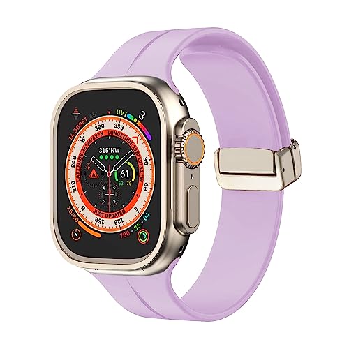 MUENShop Silikon Armband Kompatibel mit Apple Watch 40mm 41mm 38mm Magnetische Schnalle Sport Armbänder Männer Frauen Ersatzband für iWatch Serie 8 7 6 5 4 3 2 1 & SE,Ultra von MUENShop