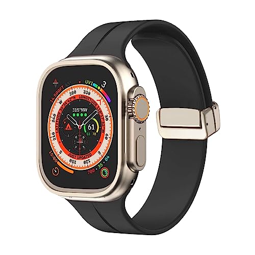 MUENShop Silikon Armband Kompatibel mit Apple Watch 40mm 41mm 38mm Magnetische Schnalle Sport Armbänder Männer Frauen Ersatzband für iWatch Serie 8 7 6 5 4 3 2 1 & SE,Ultra von MUENShop