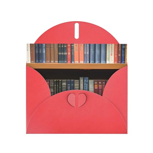 MUFLVDX Bibliotheks-Bücherregal-Grußkarte für alle Anlässe mit Umschlägen, Perlen-Papierkarten für Geburtstage, Jubiläen, Weihnachten von MUFLVDX