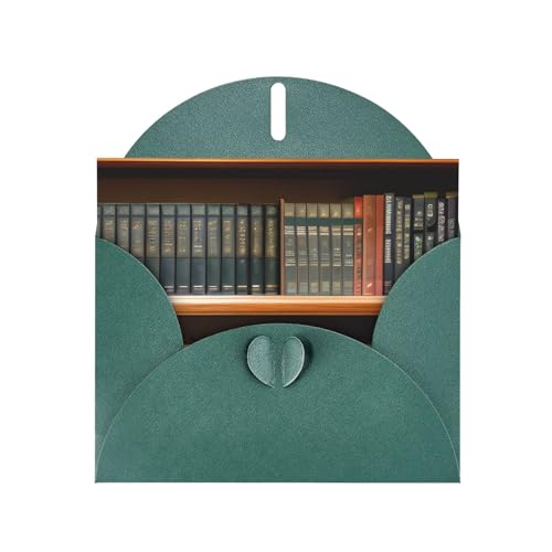 MUFLVDX Bibliotheks-Bücherregal-Grußkarte für alle Anlässe mit Umschlägen, Perlen-Papierkarten für Geburtstage, Jubiläen, Weihnachten von MUFLVDX