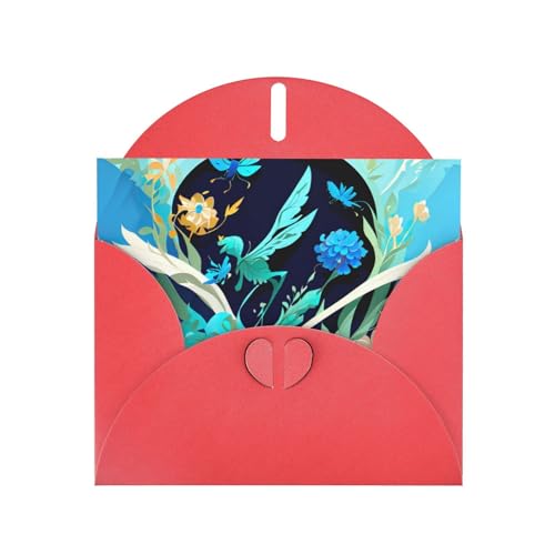 MUFLVDX Blaue Libellen-Grußkarte für alle Anlässe mit Umschlägen, Perlen-Papierkarten für Geburtstage, Jubiläen, Weihnachten MUFLVDX Blaue Libellen-Grußkarte für alle Anlässe mit Umschlägen, Perlen-Papierkarten für Geburtstage, Jubiläen, Weihnachten von MUFLVDX