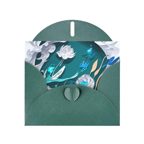 MUFLVDX Blue Fly Libellen-Grußkarte für alle Anlässe, mit Umschlägen, Perlen-Papierkarten für Geburtstage, Jubiläen, Weihnachten von MUFLVDX
