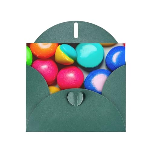 MUFLVDX Bunte Süßigkeiten-Grußkarte für alle Anlässe mit Umschlägen, Perlen-Papierkarten für Geburtstage, Jubiläen, Weihnachten von MUFLVDX