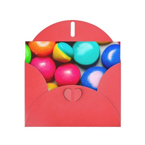 MUFLVDX Bunte Süßigkeiten-Grußkarte für alle Anlässe mit Umschlägen, Perlen-Papierkarten für Geburtstage, Jubiläen, Weihnachten von MUFLVDX
