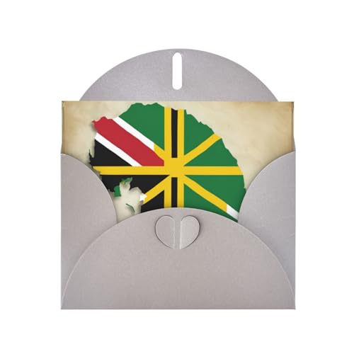 MUFLVDX Commonwealth Of Dominica Flagge, Karte, Grußkarte für alle Anlässe, mit Umschlägen, Perlpapierkarten für Geburtstage, Jubiläen, Weihnachten MUFLVDX Commonwealth Of Dominica Flagge, Karte, Grußkarte für alle Anlässe, mit Umschlägen, Perlpapierkarten für Geburtstage, Jubiläen, Weihnachten von MUFLVDX