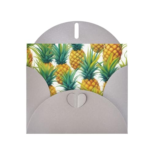 MUFLVDX Exotische tropische Ananas-Grußkarte für alle Anlässe, mit Umschlägen, Perlen-Papierkarten für Geburtstage, Jubiläen, Weihnachten MUFLVDX Exotische tropische Ananas-Grußkarte für alle Anlässe, mit Umschlägen, Perlen-Papierkarten für Geburtstage, Jubiläen, Weihnachten von MUFLVDX