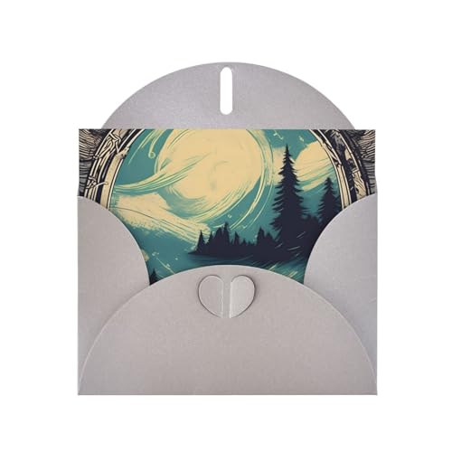 MUFLVDX Grußkarte mit Aufschrift "Not All Who Wander Are Lost", für alle Anlässe, mit Umschlägen, Perlen-Papierkarten für Geburtstage, Jubiläen, Weihnachten von MUFLVDX