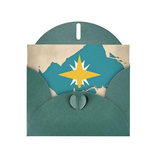MUFLVDX Grußkarte mit Bahamas-Flagge und Inseln, für alle Anlässe, mit Umschlägen, Perlen-Papierkarten für Geburtstage, Jubiläen, Weihnachten von MUFLVDX