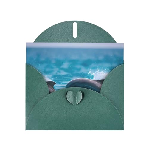 MUFLVDX Grußkarte mit Delfinen im Meer, für alle Anlässe, mit Umschlägen, Perlen-Papierkarten für Geburtstage, Jubiläen, Weihnachten MUFLVDX Grußkarte mit Delfinen im Meer, für alle Anlässe, mit Umschlägen, Perlen-Papierkarten für Geburtstage, Jubiläen, Weihnachten von MUFLVDX