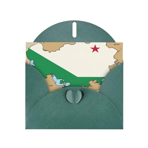 MUFLVDX Grußkarte mit Flagge der Republik Usbekistan, für alle Anlässe, mit Umschlägen, Perlen-Papierkarten für Geburtstage, Jubiläen, Weihnachten von MUFLVDX