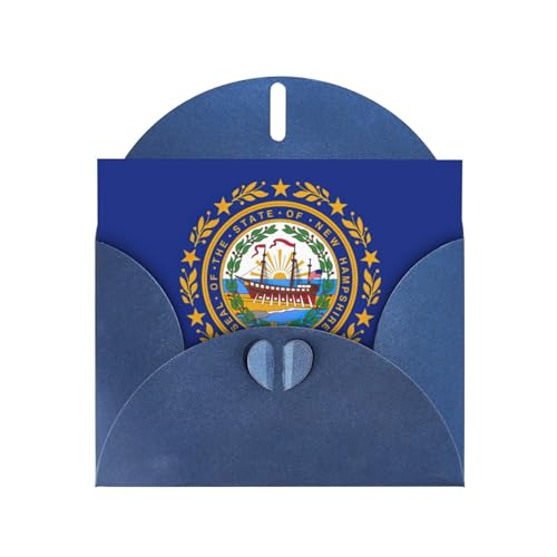 MUFLVDX Grußkarte mit Flagge von New Hampshire, für alle Anlässe, mit Umschlägen, Perlpapierkarten für Geburtstage, Jubiläen, Weihnachten MUFLVDX Grußkarte mit Flagge von New Hampshire, für alle Anlässe, mit Umschlägen, Perlpapierkarten für Geburtstage, Jubiläen, Weihnachten von MUFLVDX