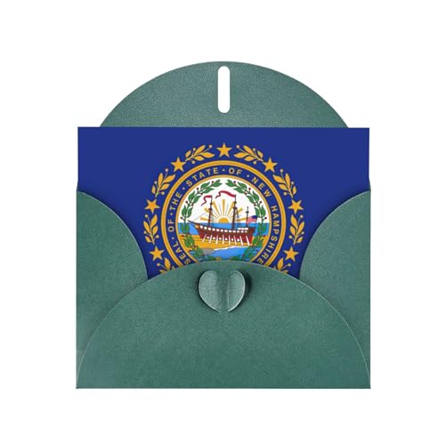 MUFLVDX Grußkarte mit Flagge von New Hampshire, für alle Anlässe, mit Umschlägen, Perlpapierkarten für Geburtstage, Jubiläen, Weihnachten MUFLVDX Grußkarte mit Flagge von New Hampshire, für alle Anlässe, mit Umschlägen, Perlpapierkarten für Geburtstage, Jubiläen, Weihnachten von MUFLVDX