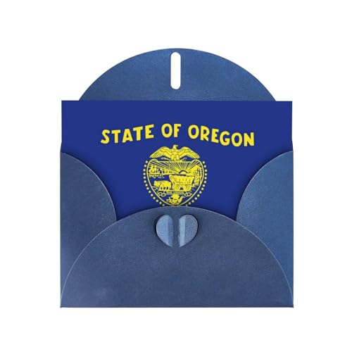 MUFLVDX Grußkarte mit Flagge von Oregon, für alle Anlässe, mit Umschlägen, Perlen-Papierkarten für Geburtstage, Jubiläen, Weihnachten MUFLVDX Grußkarte mit Flagge von Oregon, für alle Anlässe, mit Umschlägen, Perlen-Papierkarten für Geburtstage, Jubiläen, Weihnachten von MUFLVDX