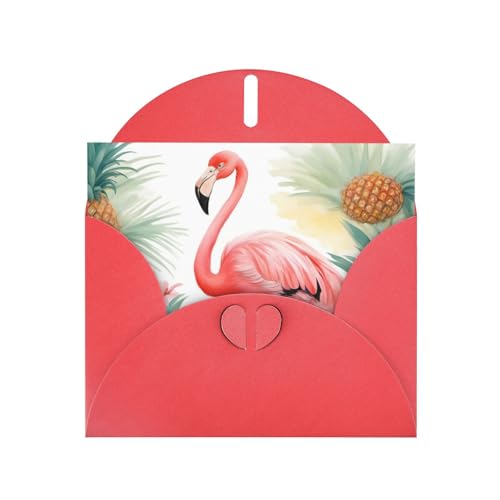 MUFLVDX Grußkarte mit Flamingo und Ananas, für alle Anlässe, mit Umschlägen, Perlen-Papierkarten für Geburtstage, Jubiläen, Weihnachten MUFLVDX Grußkarte mit Flamingo und Ananas, für alle Anlässe, mit Umschlägen, Perlen-Papierkarten für Geburtstage, Jubiläen, Weihnachten von MUFLVDX