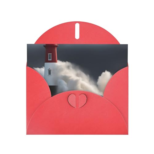 MUFLVDX Grußkarte mit Leuchtturm im Sturm, für alle Anlässe, mit Umschlägen, Perlen-Papierkarten für Geburtstage, Jubiläen, Weihnachten MUFLVDX Grußkarte mit Leuchtturm im Sturm, für alle Anlässe, mit Umschlägen, Perlen-Papierkarten für Geburtstage, Jubiläen, Weihnachten von MUFLVDX