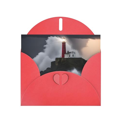 MUFLVDX Grußkarte mit Leuchtturm im Sturm, für alle Anlässe, mit Umschlägen, Perlen-Papierkarten für Geburtstage, Jubiläen, Weihnachten MUFLVDX Grußkarte mit Leuchtturm im Sturm, für alle Anlässe, mit Umschlägen, Perlen-Papierkarten für Geburtstage, Jubiläen, Weihnachten von MUFLVDX