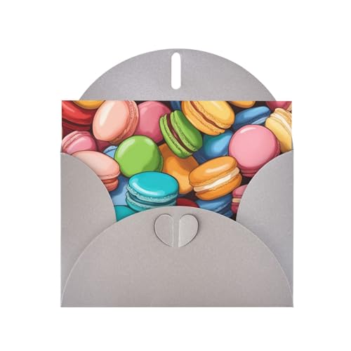 MUFLVDX Grußkarte mit Macaron-Keks-Geschmack, für alle Anlässe, mit Umschlägen, Perlpapierkarten für Geburtstage, Jubiläen, Weihnachten von MUFLVDX