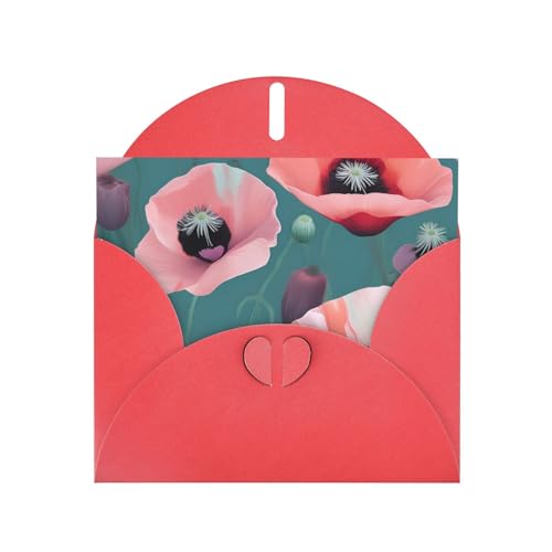 MUFLVDX Grußkarte mit Mohnblumen, für alle Anlässe, mit Umschlägen, Perlen-Papierkarten für Geburtstage, Jubiläen, Weihnachten MUFLVDX Grußkarte mit Mohnblumen, für alle Anlässe, mit Umschlägen, Perlen-Papierkarten für Geburtstage, Jubiläen, Weihnachten von MUFLVDX
