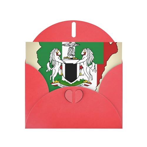 MUFLVDX Grußkarte mit Nigeria-Flagge, mit Pferdemuster, für alle Anlässe, mit Umschlägen, Perlen-Papierkarten für Geburtstage, Jubiläen, Weihnachten MUFLVDX Grußkarte mit Nigeria-Flagge, mit Pferdemuster, für alle Anlässe, mit Umschlägen, Perlen-Papierkarten für Geburtstage, Jubiläen, Weihnachten von MUFLVDX