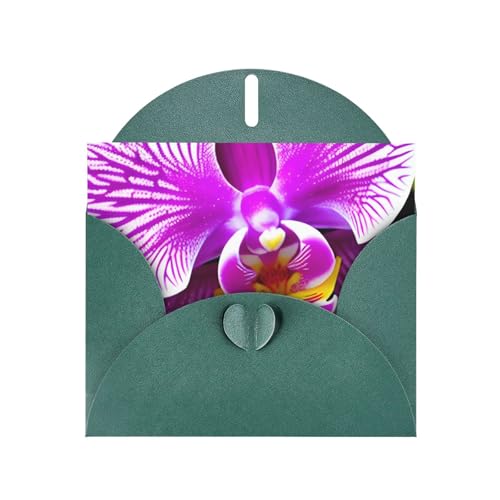 MUFLVDX Grußkarte mit Orchideenblumen, für alle Anlässe, mit Umschlägen, Perlen-Papierkarten für Geburtstage, Jubiläen, Weihnachten von MUFLVDX